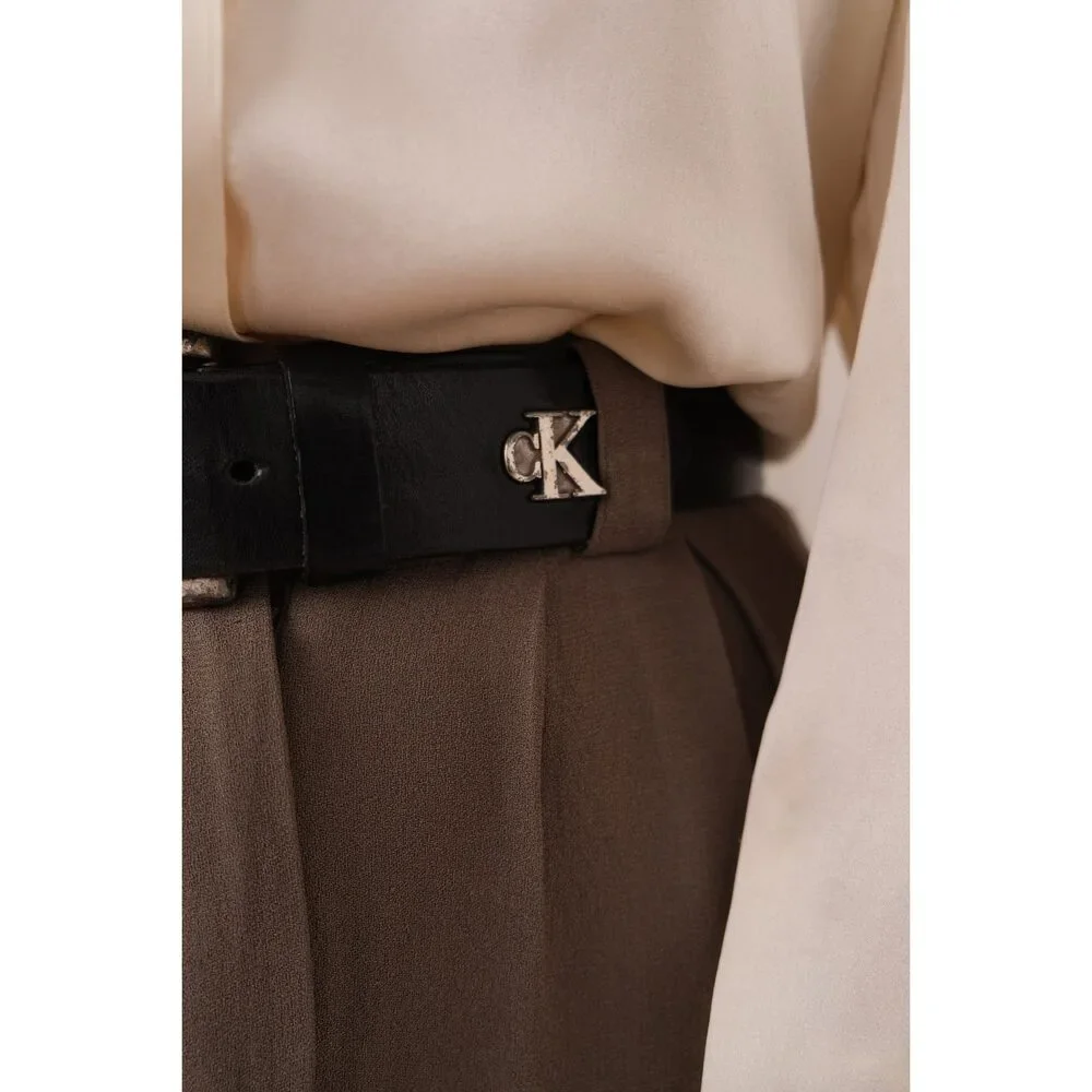 Vintage 90s Obsidian Calvin Klein Leather Belt